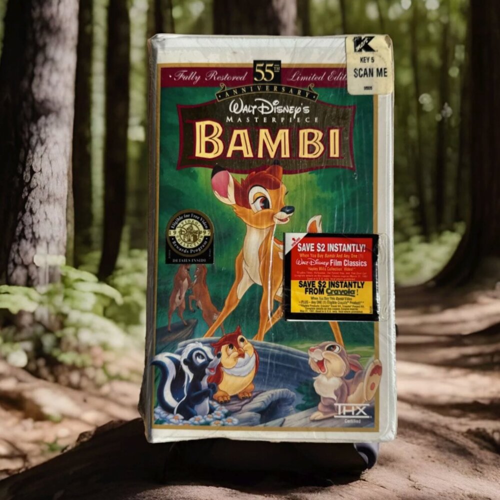 Bambi 55th Anniversary Walt Disney's Masterpiece (VHS, Limited Edition) Rare9505